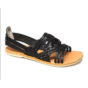 Redhawk Boot Co. Black Hand Woven Strappy‎ Leather Sandal Size 9.5 New in Box